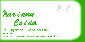 mariann csida business card